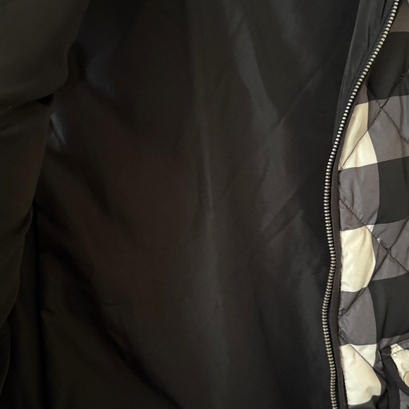 Woolrich Buffalo Check Plaid Black & White Down Quilted Vest Full Zip Size L - Picture 5 of 9